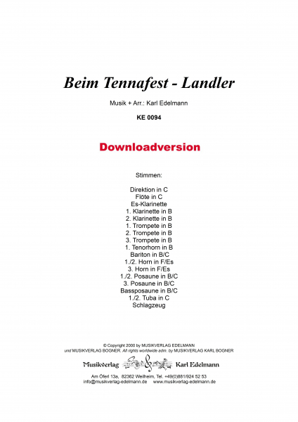 Beim Tennafest-Landler - Download